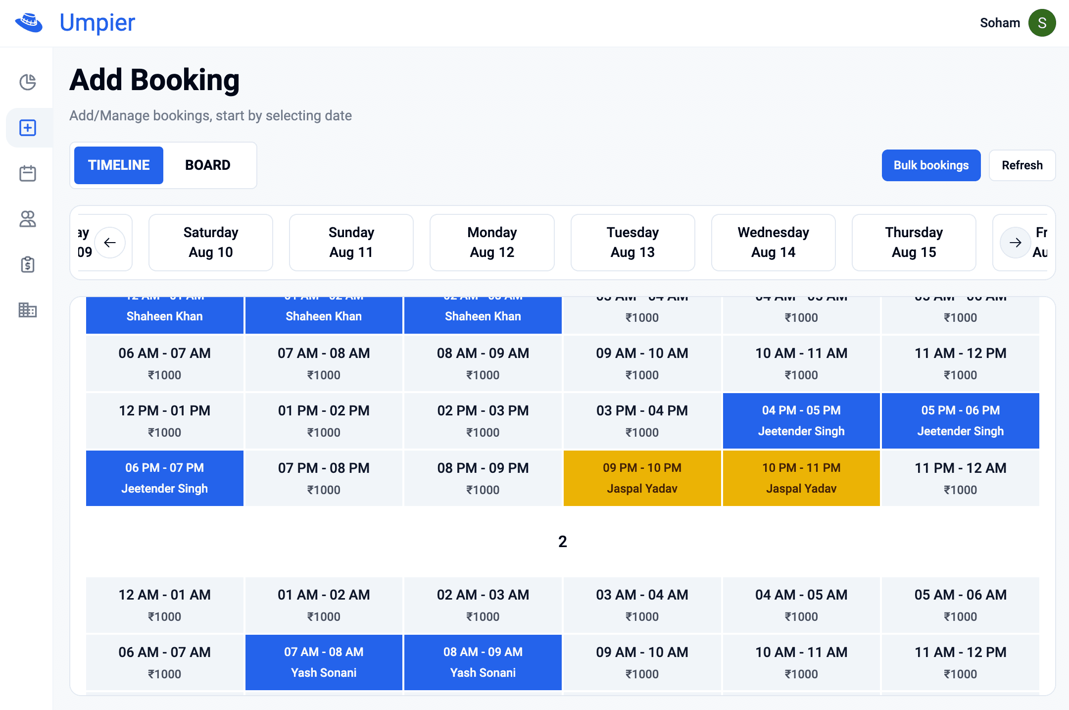 Add bookings demo